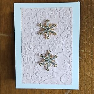 Snowflake Earrings With Rhinestones